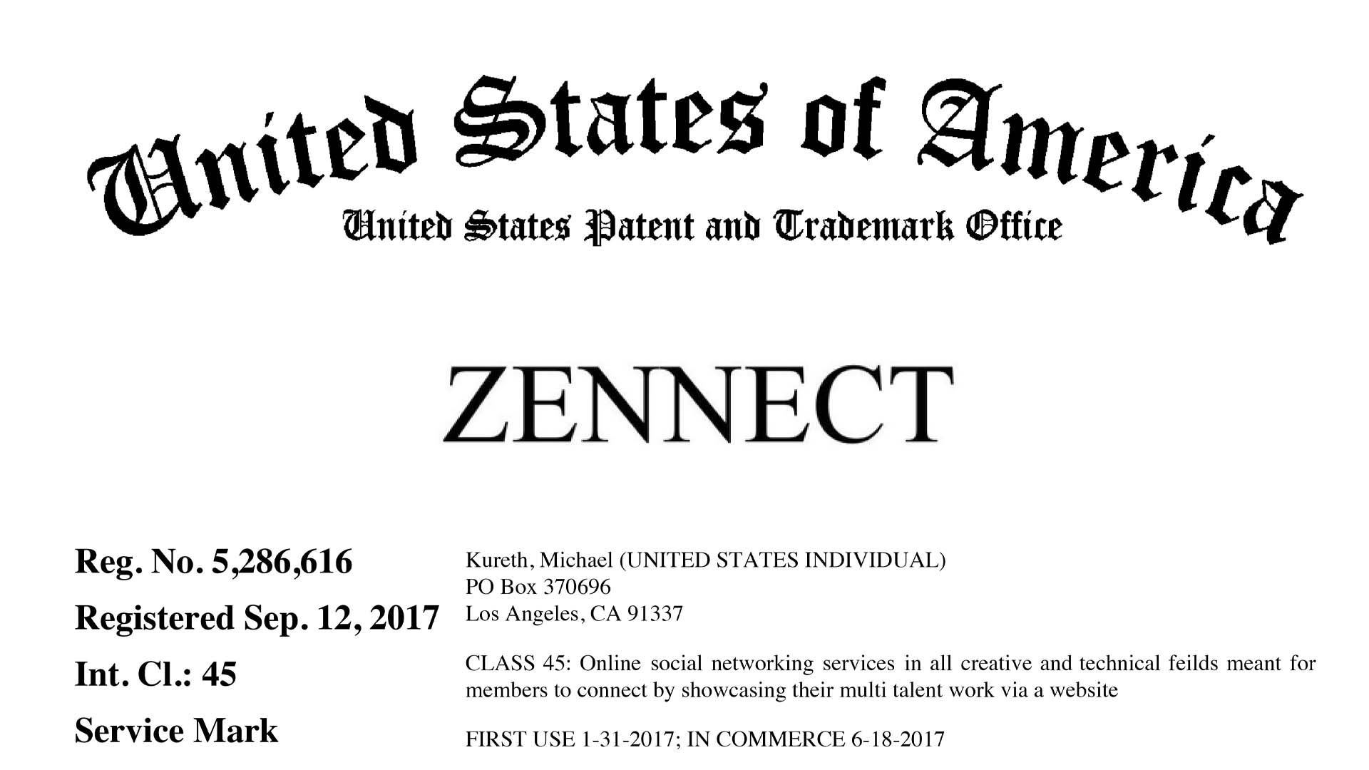 Trademark - Zennect