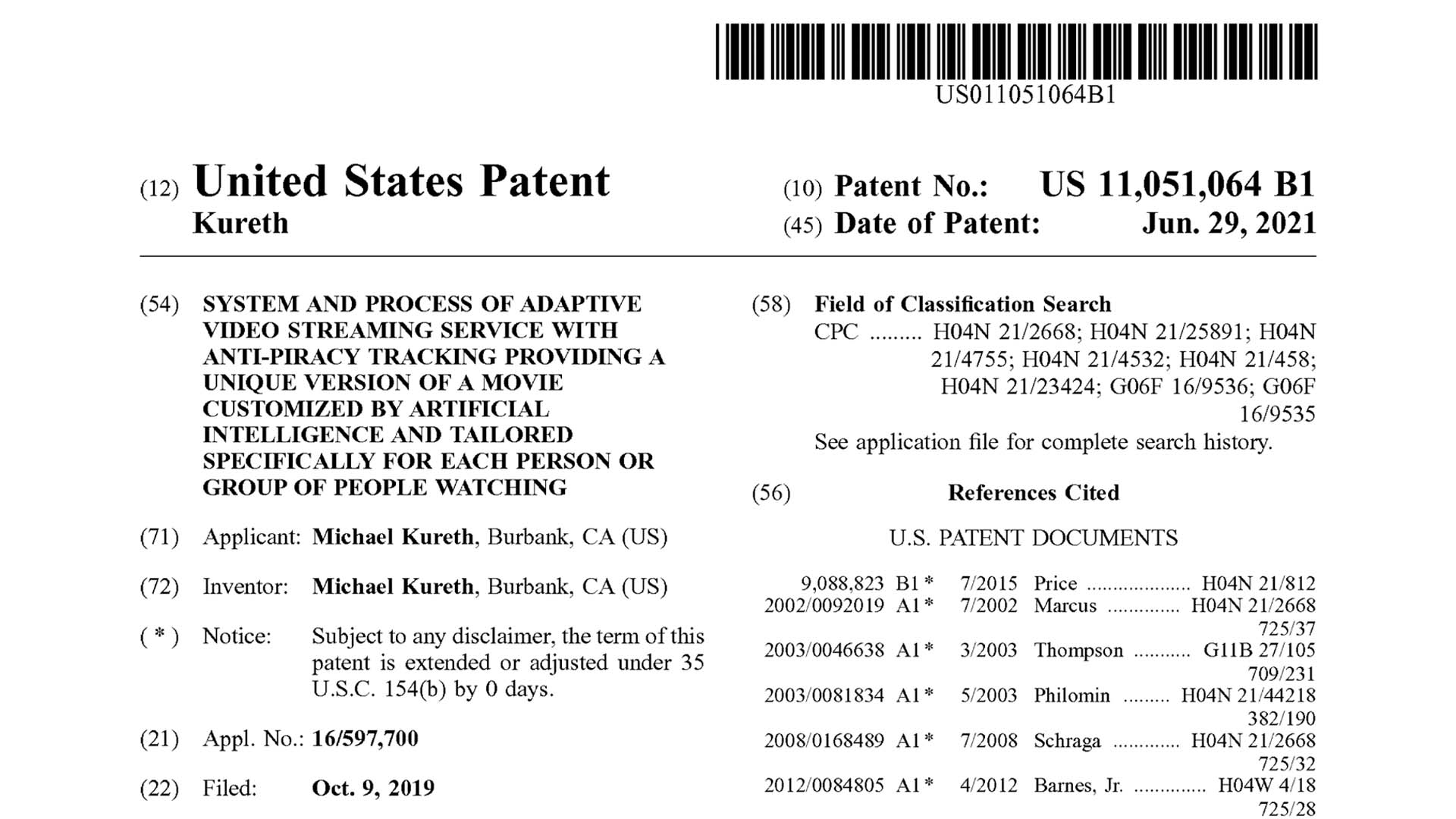 Patent - Cinedapt